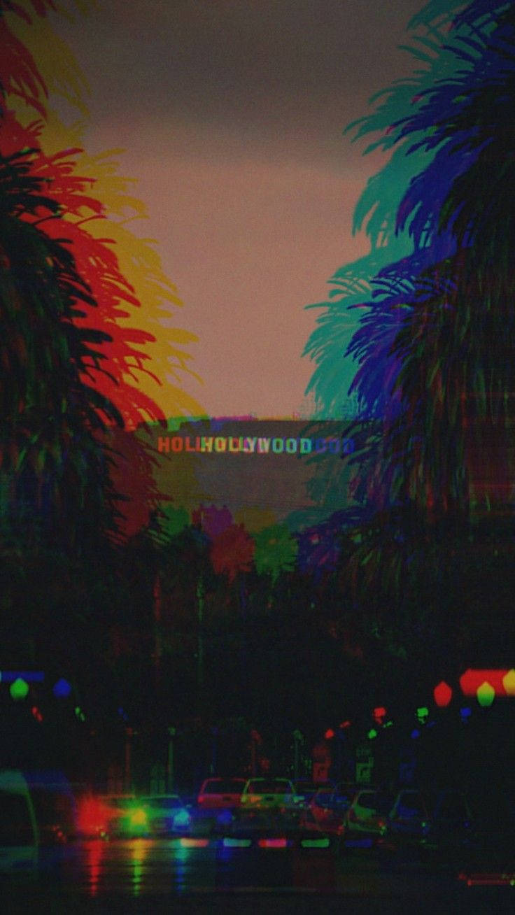 Hollywood Trippy Aesthetic Wallpaper
