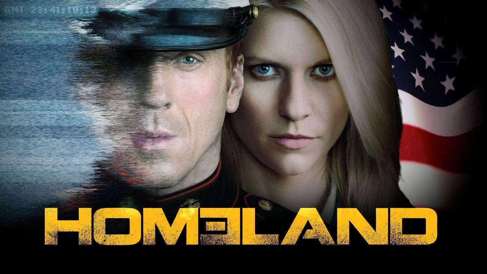 Homeland Logo With Us Flag Wallpaper