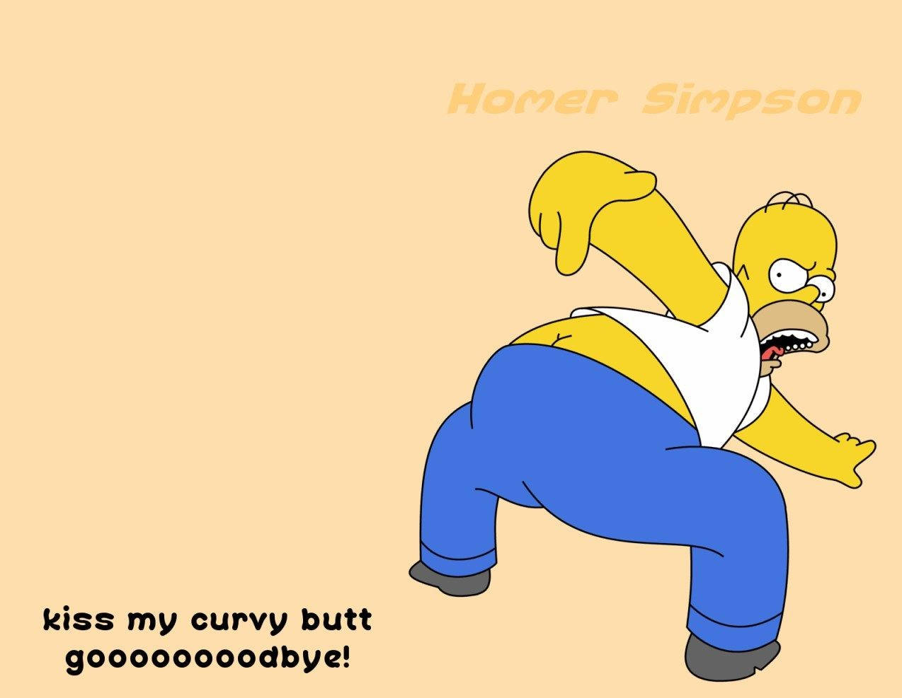 Homer Simpson's Silly Expression. Wallpaper