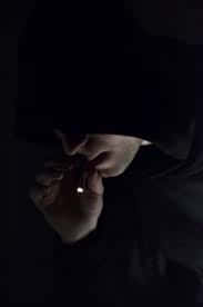 Hooded Cool Sad Boy Smoking Wallpaper