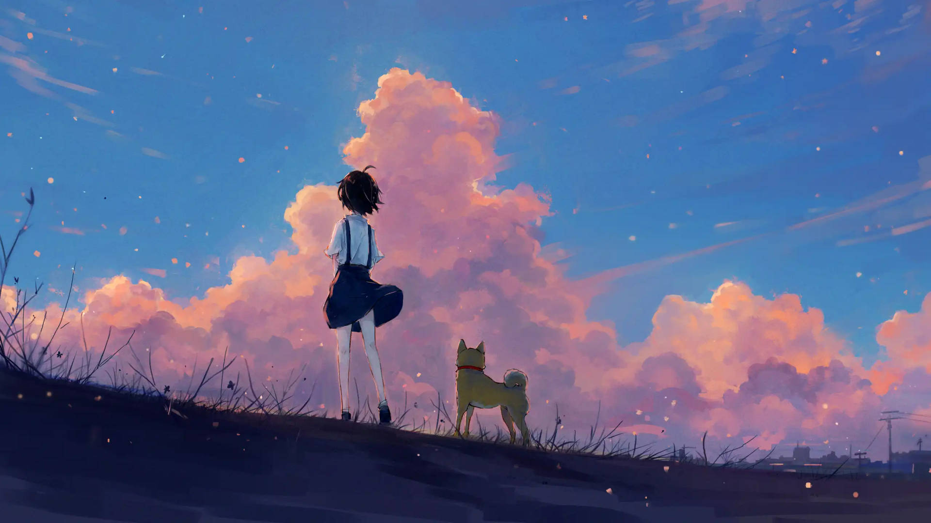 Hopeful Aesthetic Anime Art Desktop Wallpaper