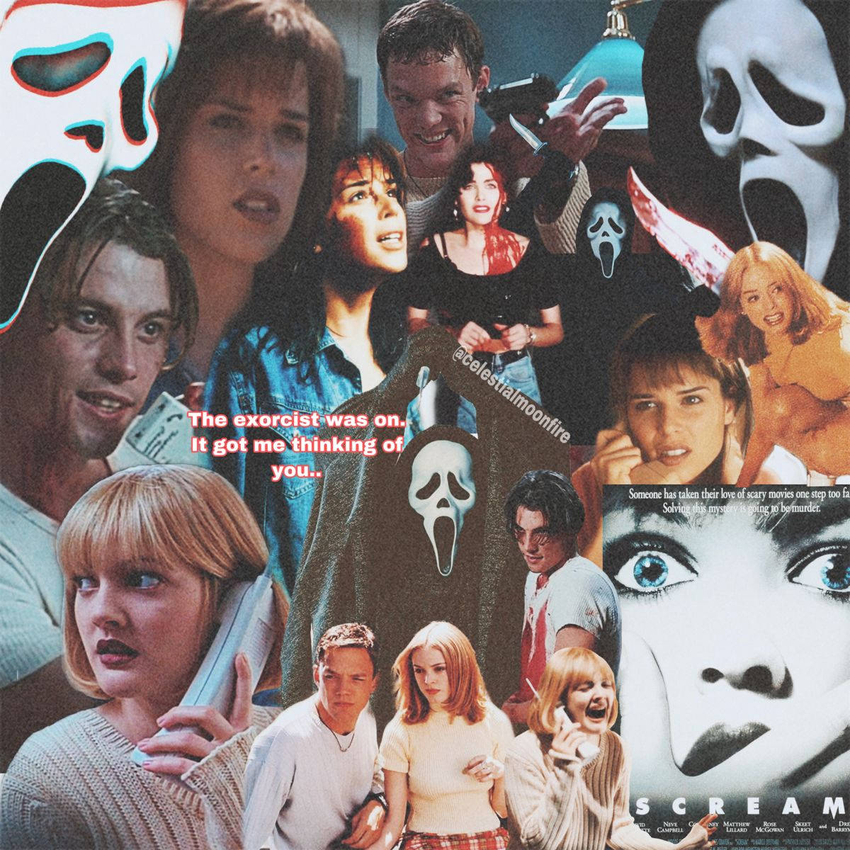 Horror Movie Collage Scream Wallpaper