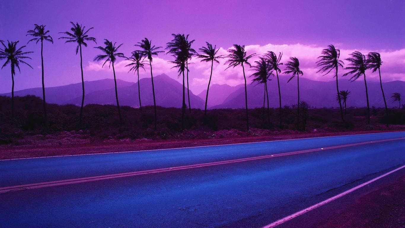 Hotline Miami Purple Monochrome Wallpaper