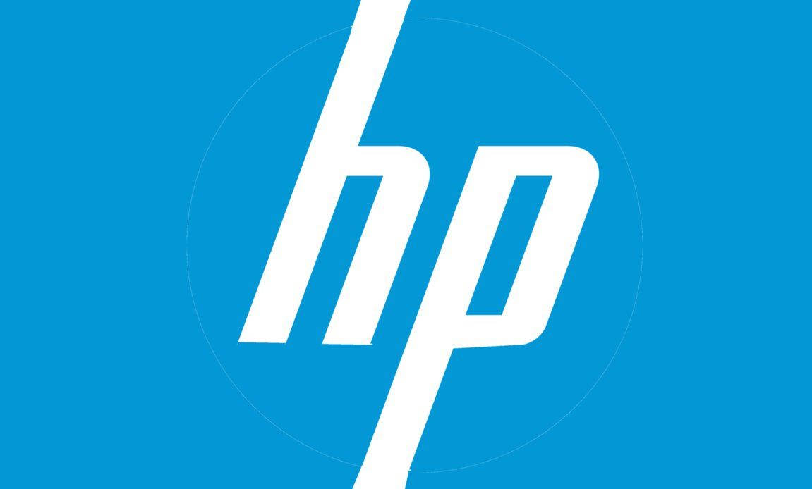 Hp Logo In Light-blue Wallpaper
