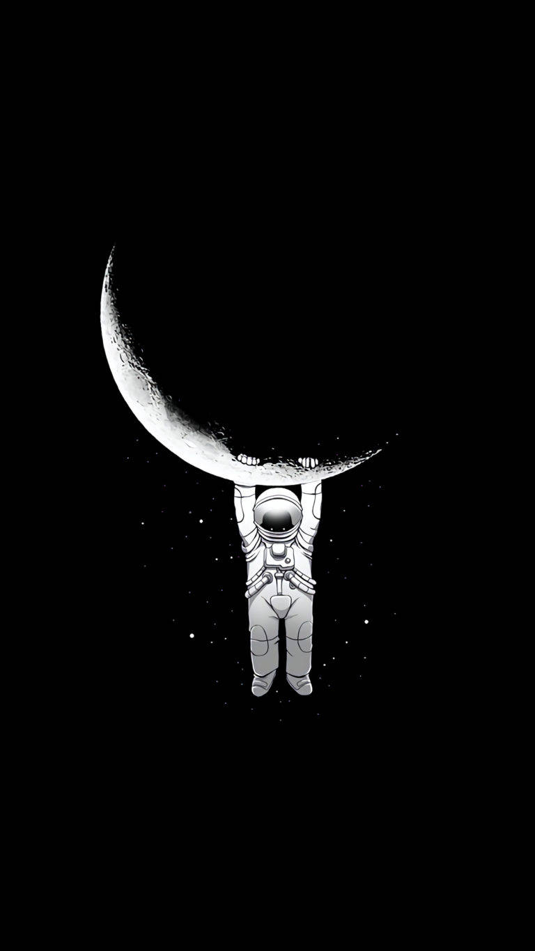 Huawei Honor Moon And Astronaut Wallpaper