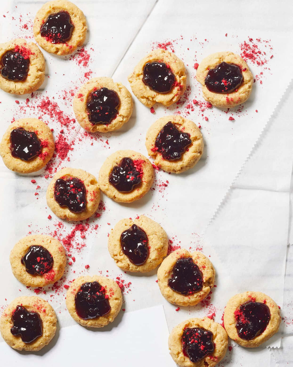 Huckleberry Jam Thumbprint Cookies Wallpaper