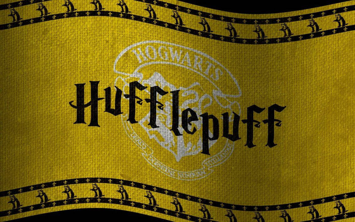 Hufflepuff In Yellow Fabric Wallpaper