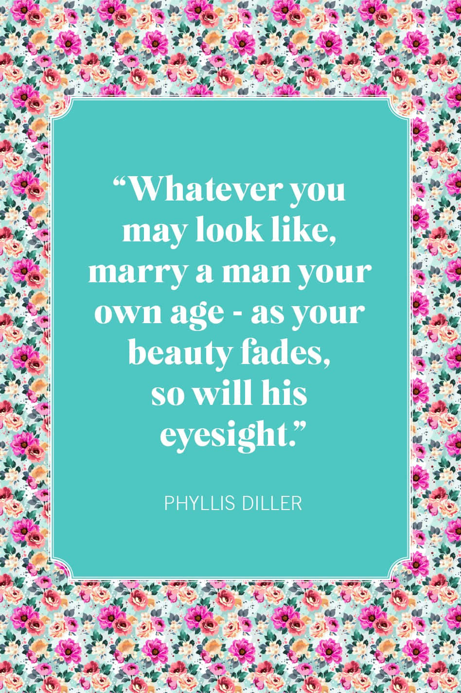 Humorous Marriage Advice Quote Phyllis Diller Wallpaper