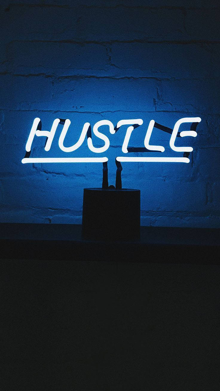 Hustle Neon Aesthetic Iphone Wallpaper
