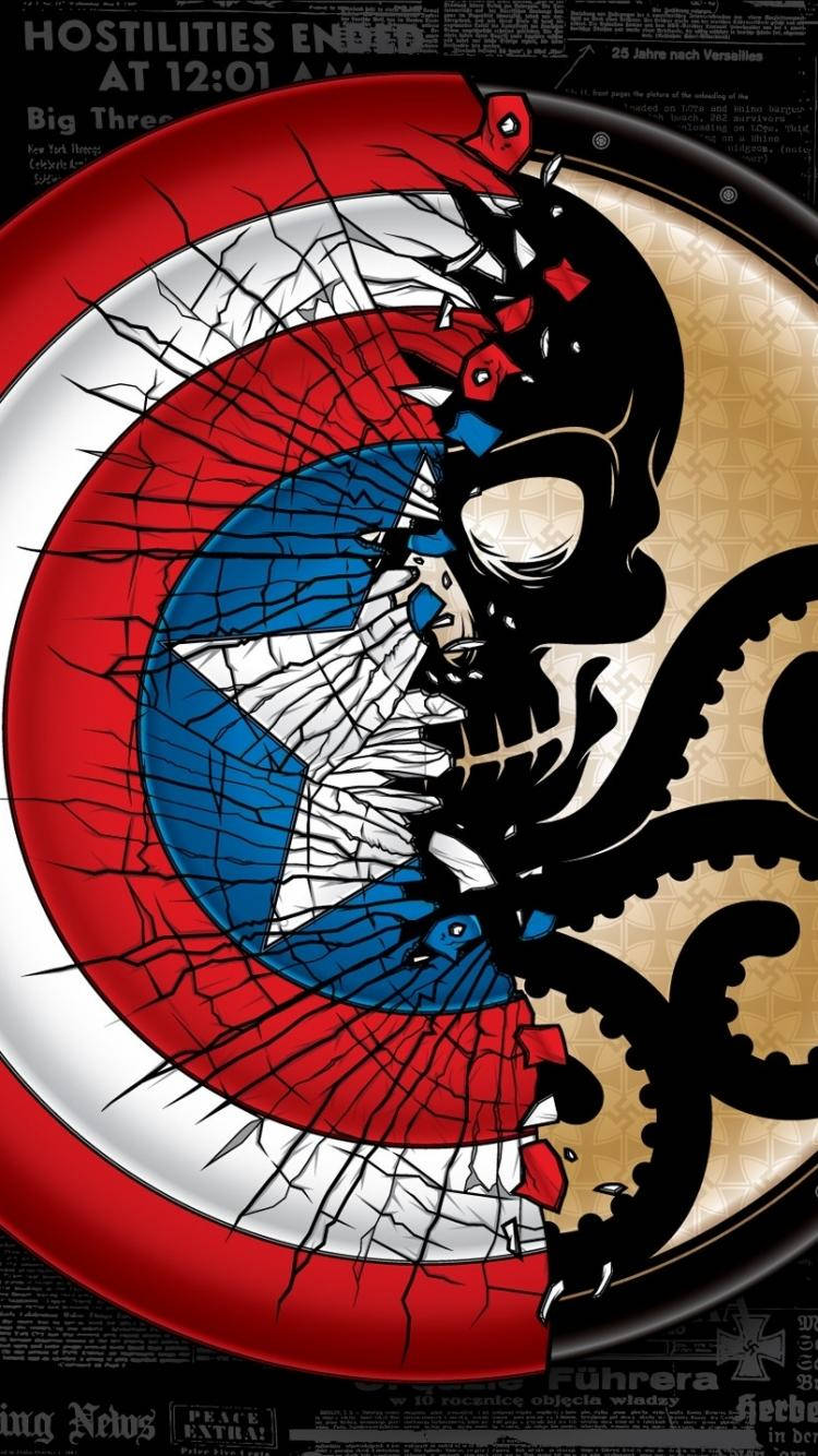 Hydra And Captain America Iphone Wallpaper