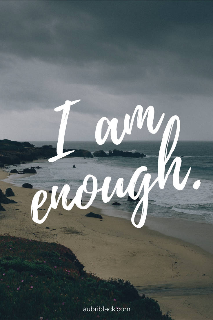 I Am Enough With A Beach Wallpaper