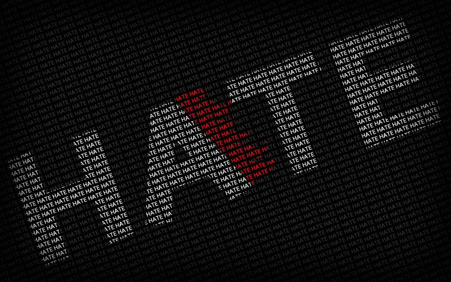 I Hate You Typography Wallpaper