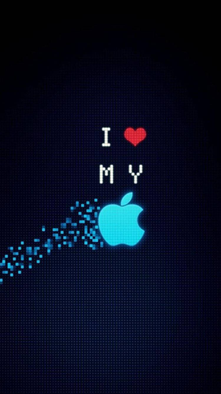 I Love My Apple Logo Iphone Wallpaper