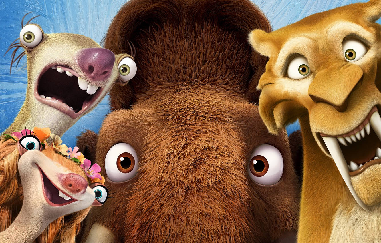 Ice Age Collision Course Startled Animals Wallpaper