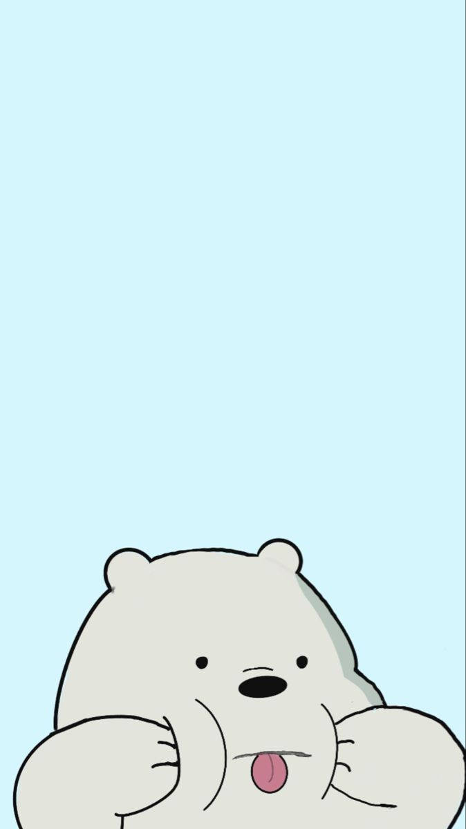 Ice Bear Cartoon Naughty Face Wallpaper