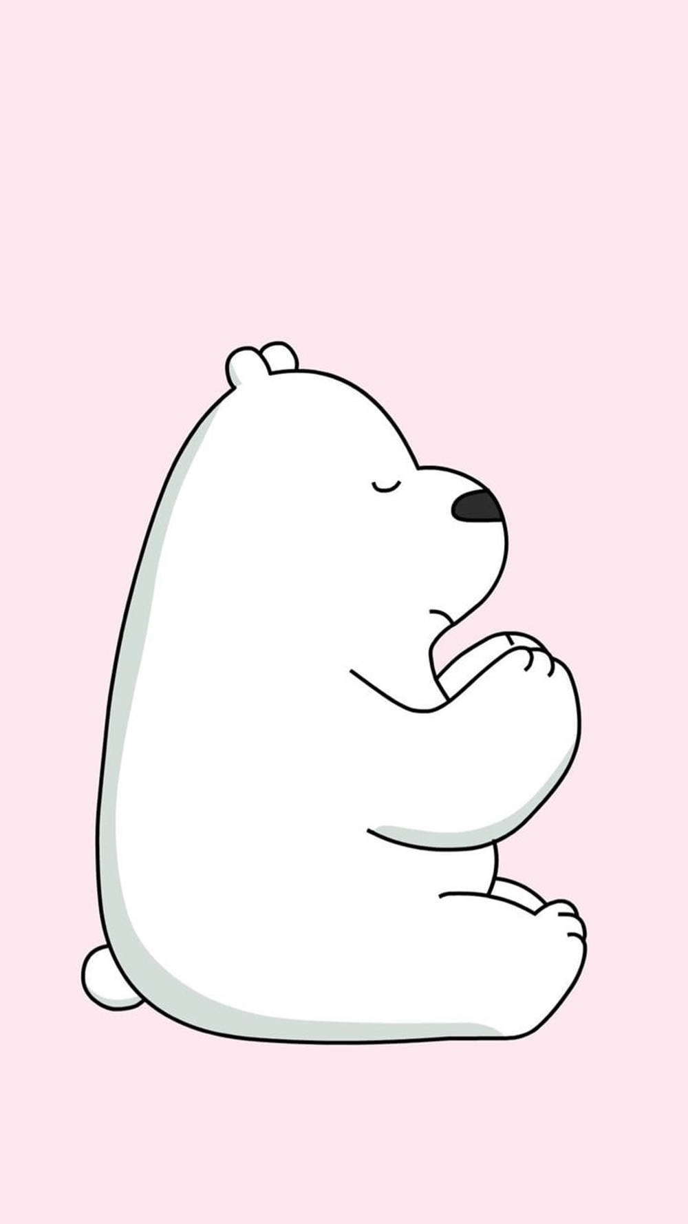 Ice Bear Cartoon Praying Wallpaper
