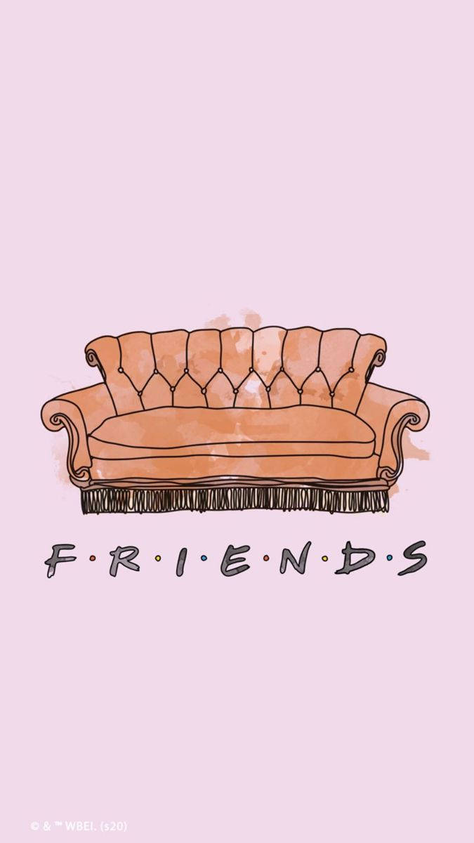 Iconic Brown Couch From Friends Tv Show Wallpaper