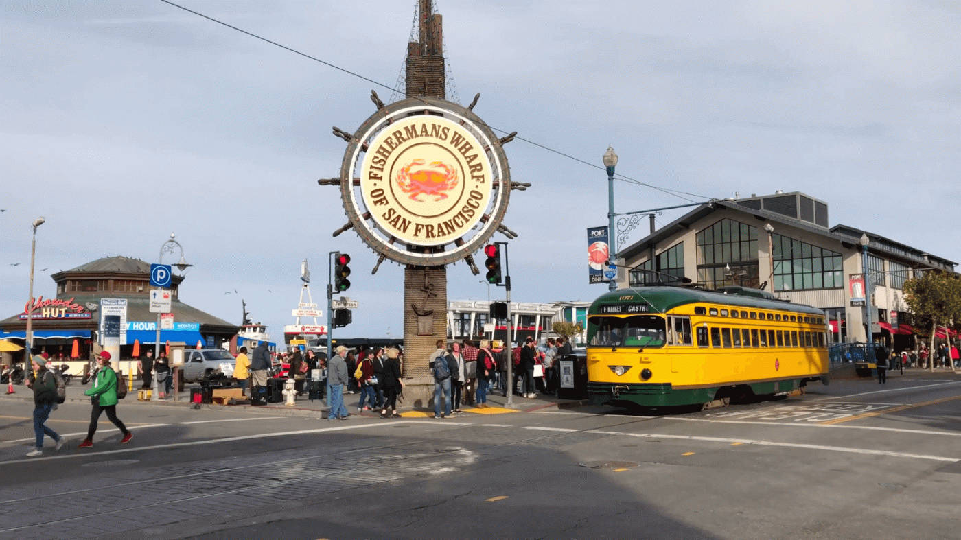 Iconic Fisherman's Wharf Sign In San Francisco Wallpaper