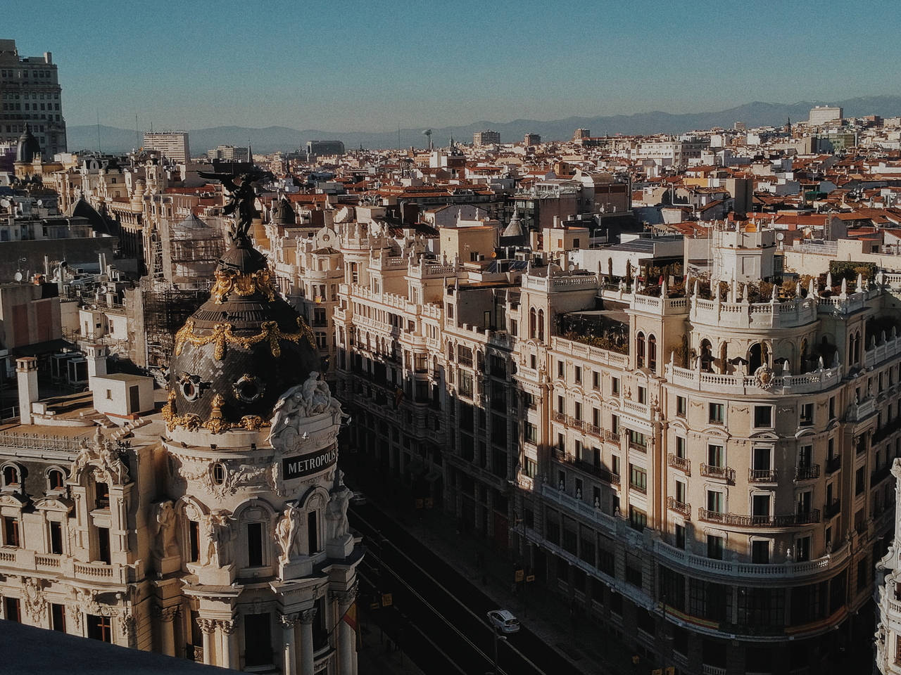 Iconic Madrid Spain Daylight Wallpaper