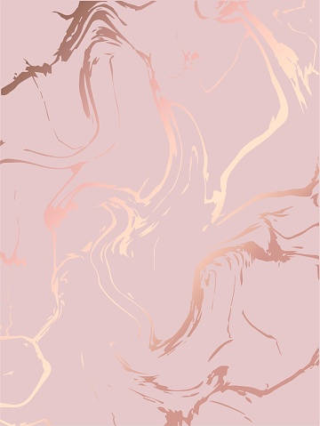 Illustration Rose Gold Marble Wallpaper