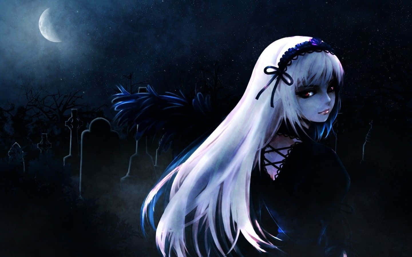 Image Psycho Anime Girl - An Emotionless Creature Drawn In An Anime Art Style Wallpaper