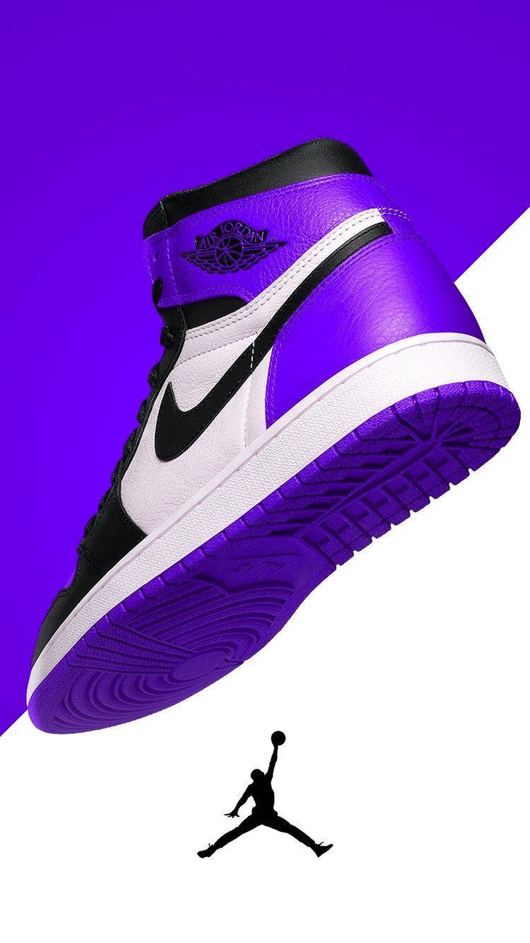 Image Purple Jordan Sneakers Wallpaper