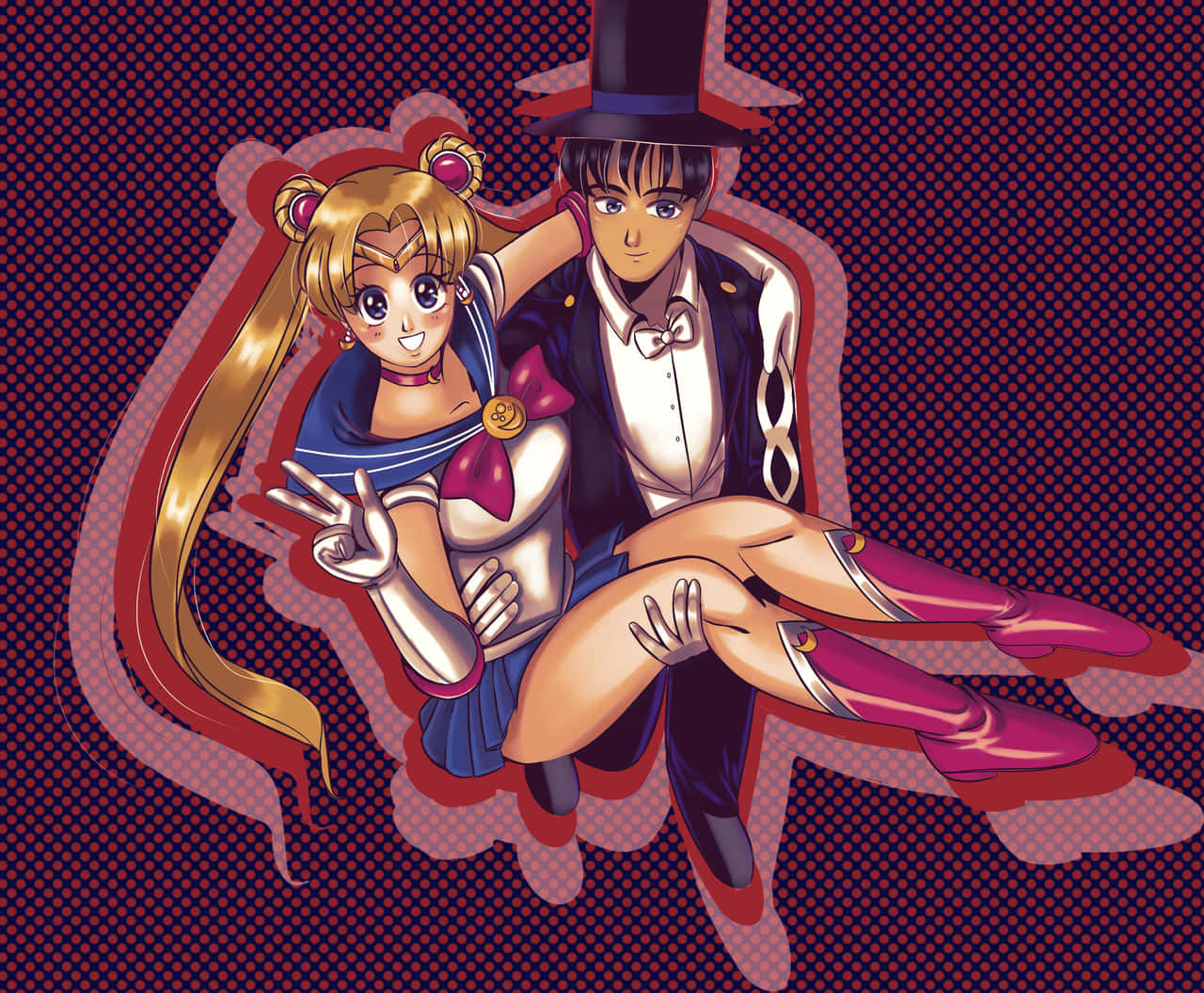 Image Tuxedo Mask From Sailor Moon Looks Cool While Fighting The Forces Of Evil Wallpaper