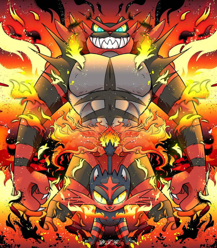 Incineroar Evolution Wallpaper