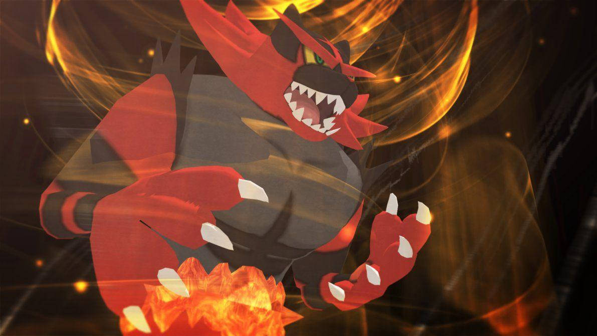 Incineroar Fireball Wallpaper