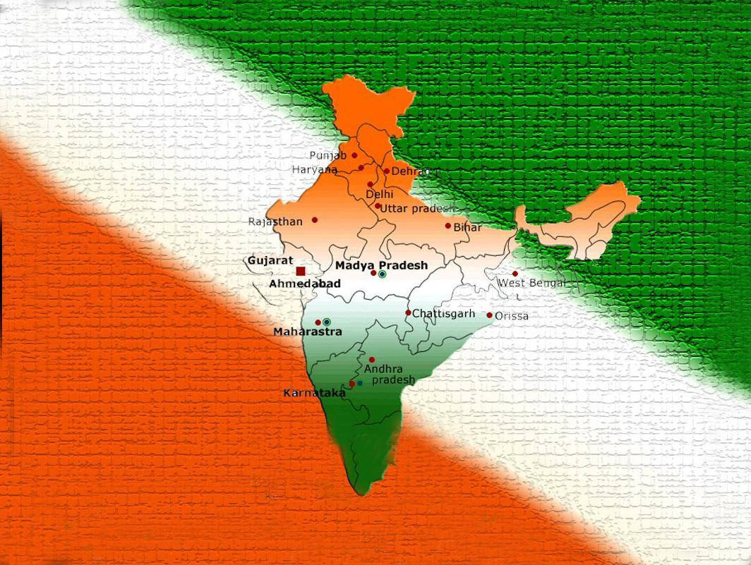 India Map Diagonal Pattern Wallpaper