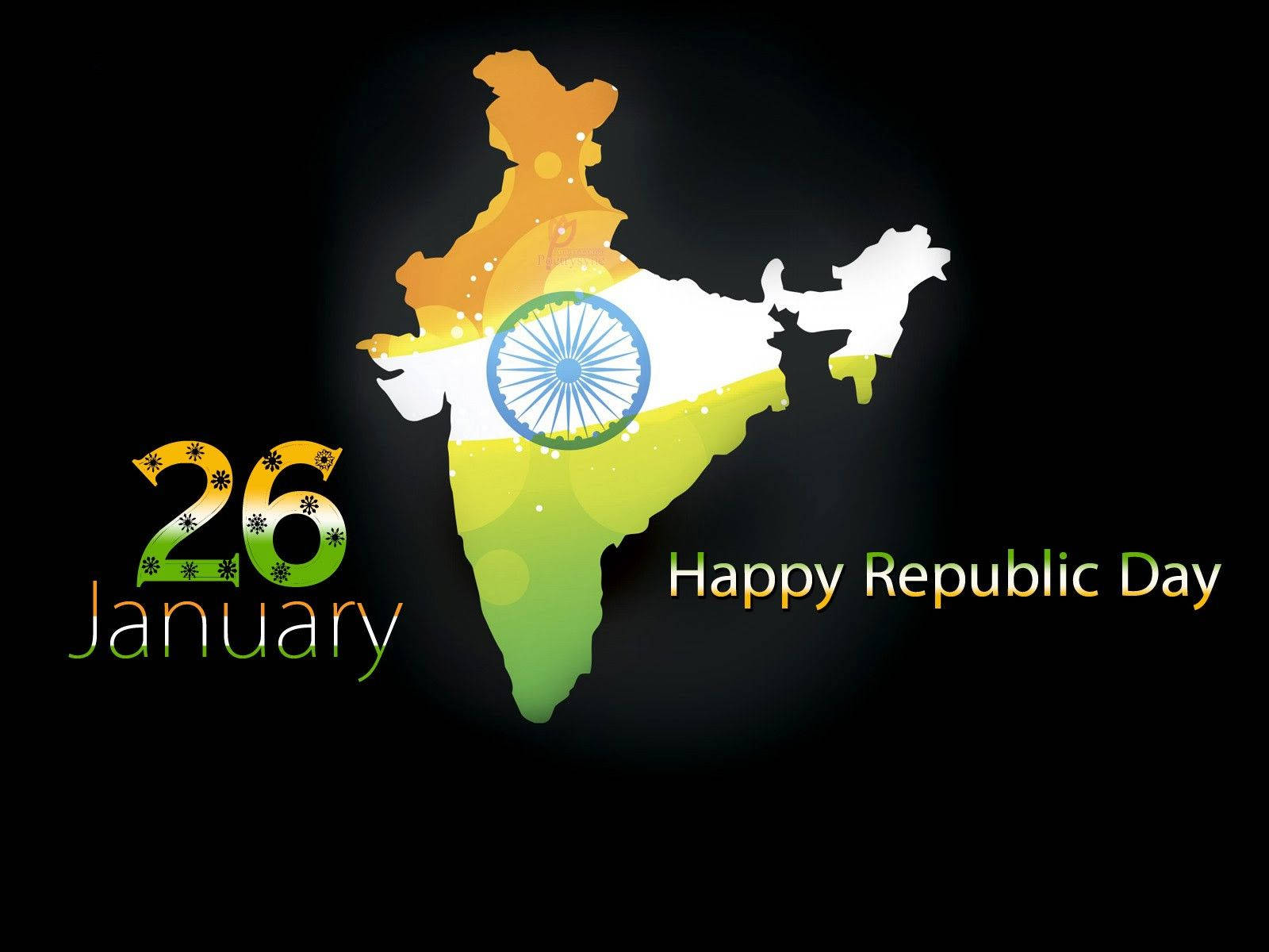 India Map Republic Day Greeting Wallpaper