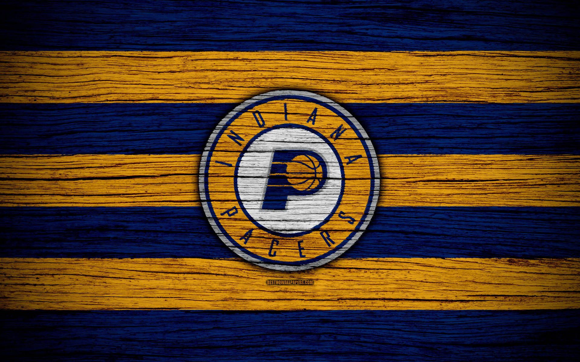 Download free Indiana Pacers Wood Team Logo Wallpaper