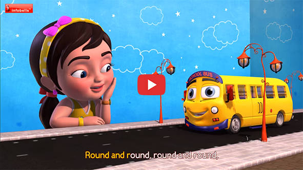 Infobells Interactive Learning - Wheels On The Bus Video Wallpaper