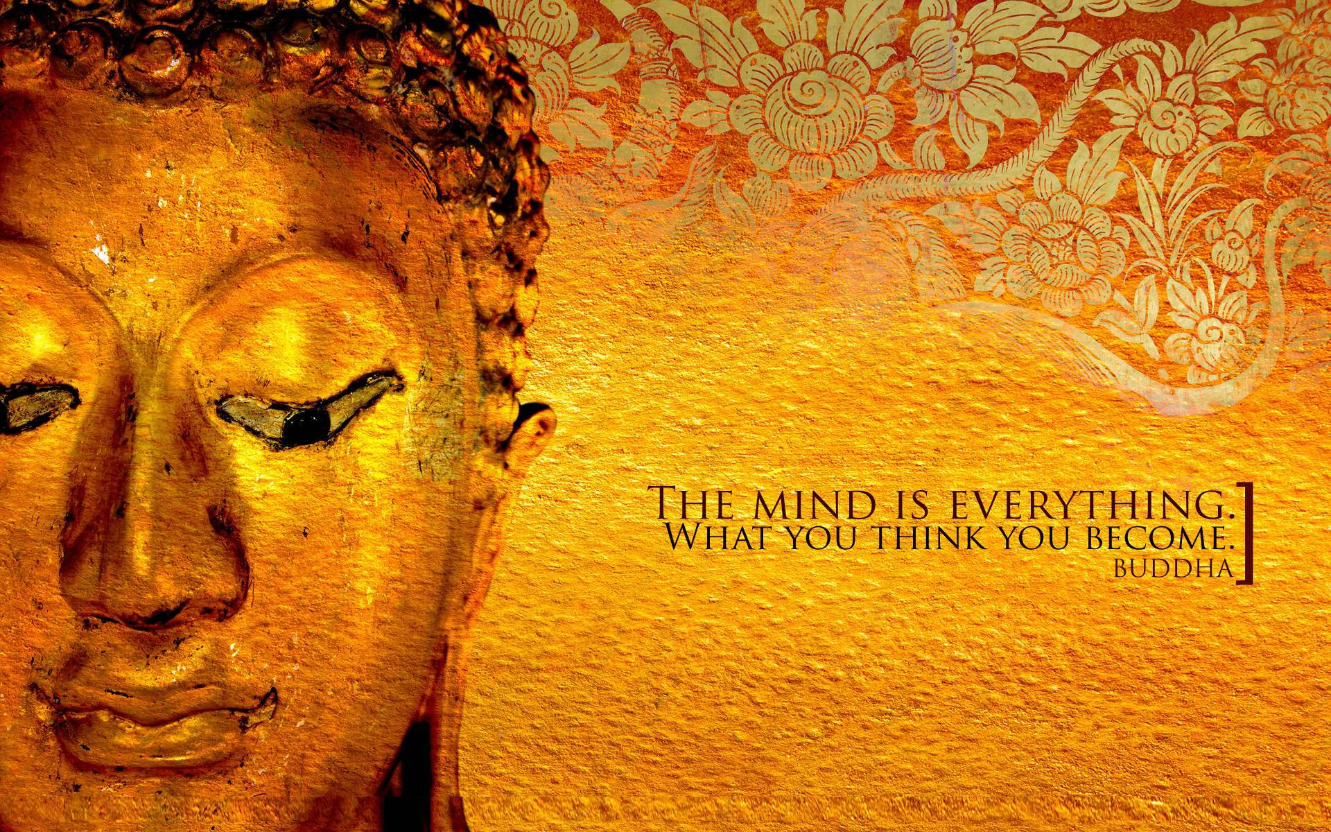 Inspirational Buddha Quote On Mind Power Wallpaper