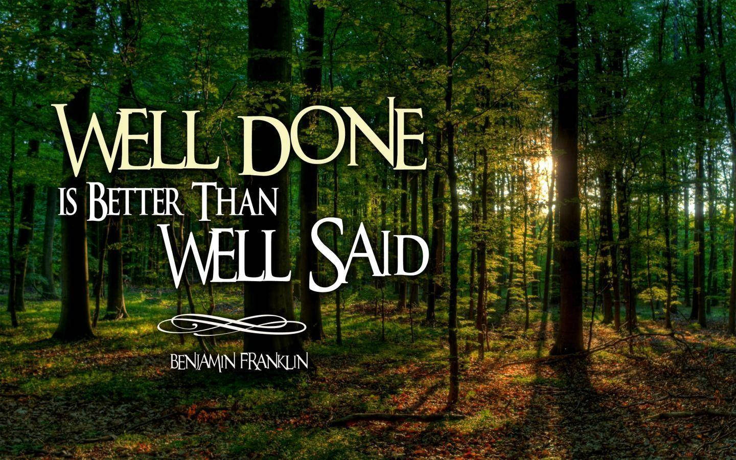Inspirational Quotes About Well Done Wallpaper
