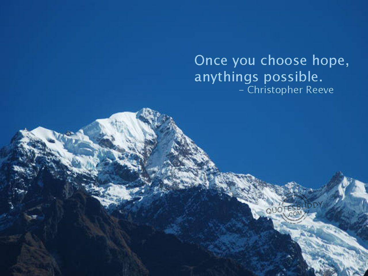 Inspirational Quotes On Choose Hope Wallpaper