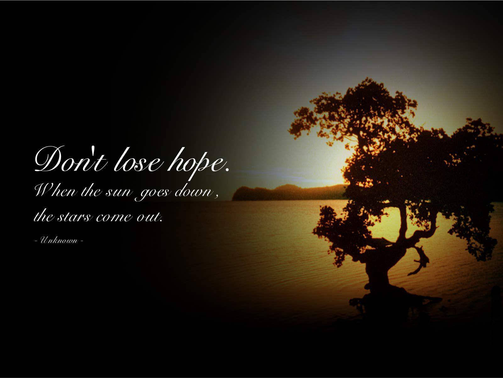 Inspirational Quotes On Hope Wallpaper