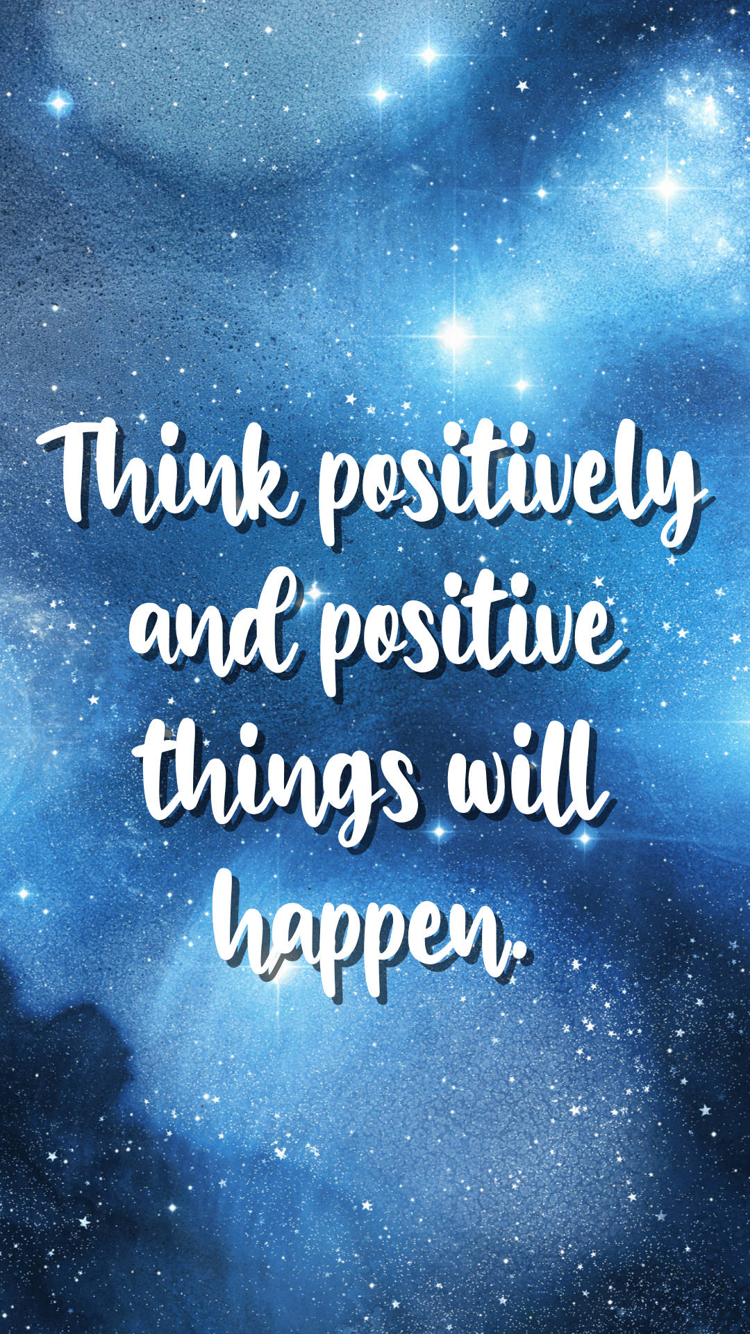 Inspiring Quotes Phone Think Positively Wallpaper