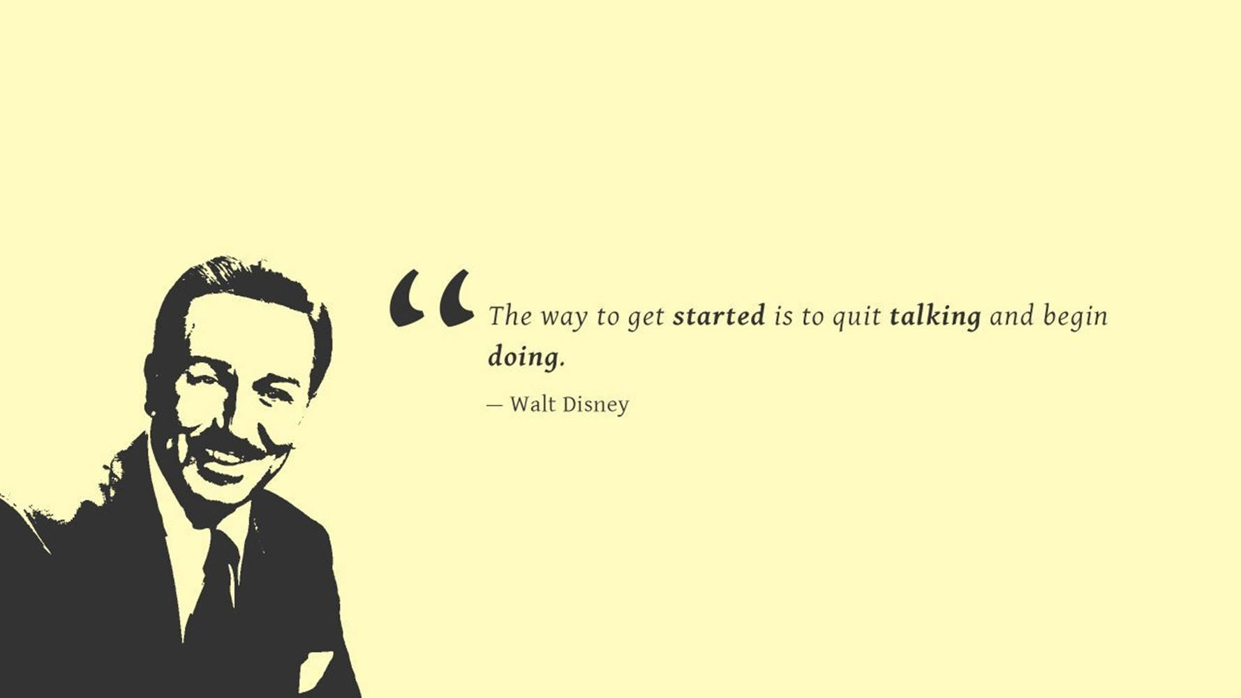 Inspiring Walt Disney Quote On Laptop Wallpaper