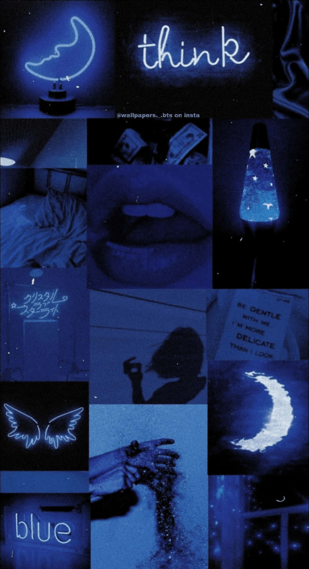 Insta Baddie Blue Aesthetic Wallpaper