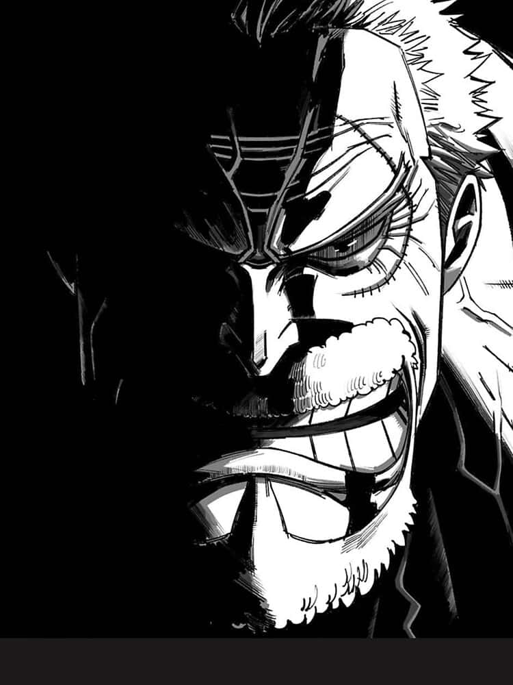 Intense Blackand White Anime Character Wallpaper