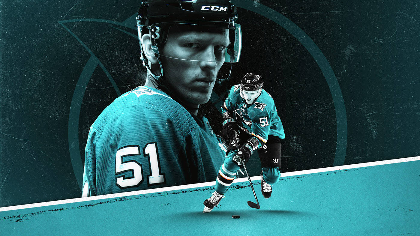 Intense Game Moment - Radim Simek Of San Jose Sharks Wallpaper