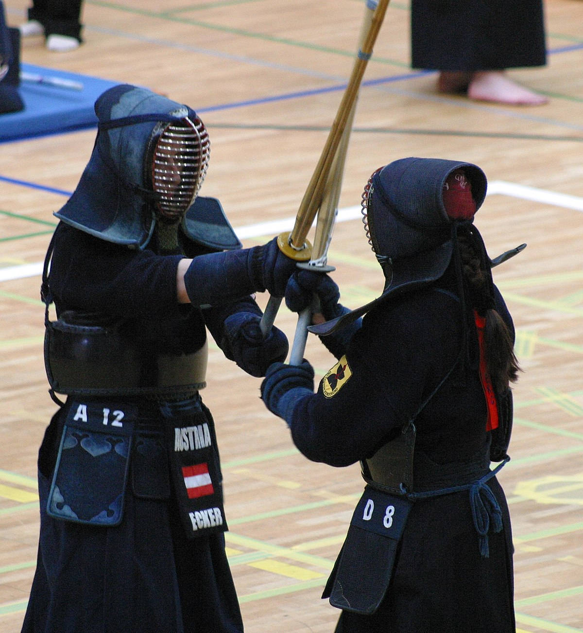 Intense Kendo Match At The European Championships Wallpaper