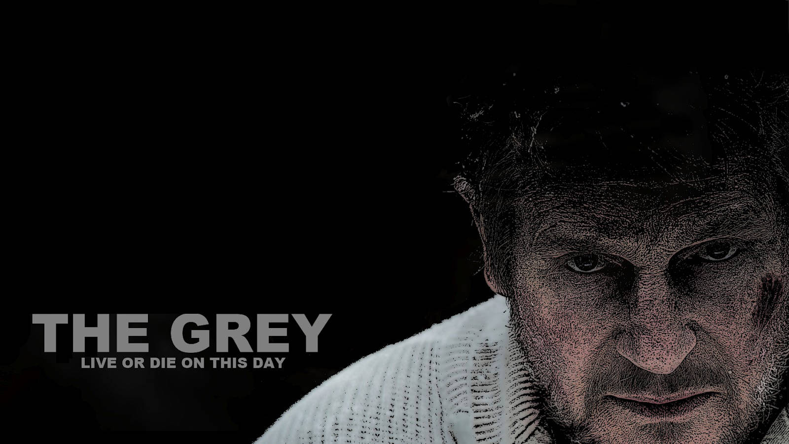 Intense Liam Neeson As John Ottway In The Grey Movie Wallpaper