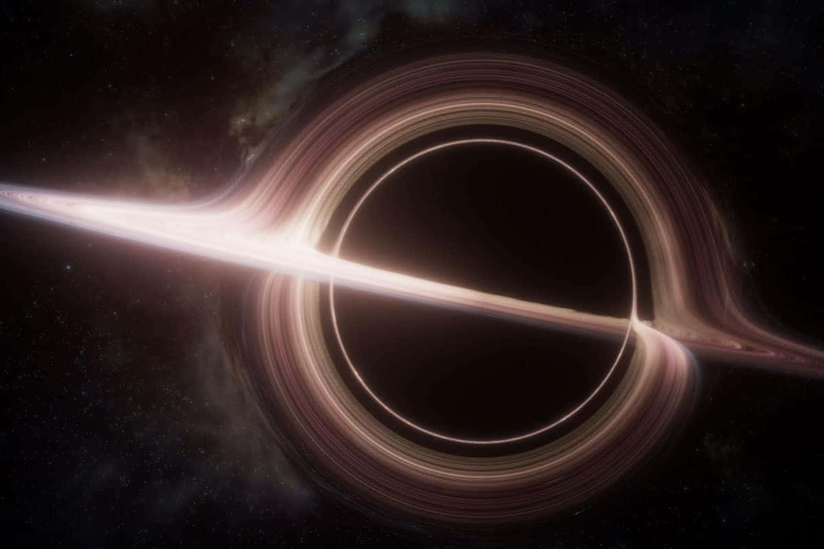 Interstellar Black Hole Visualization Wallpaper