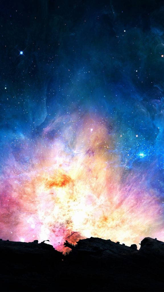Interstellar Galaxy Phone Background Wallpaper