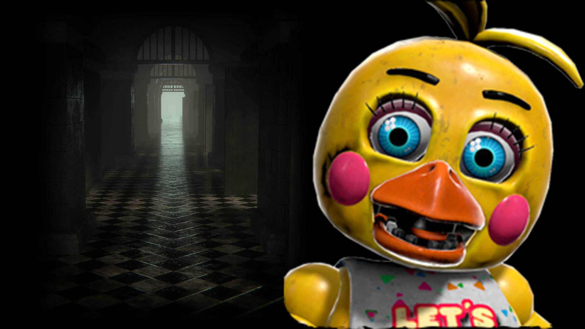 Download free Intriguing Scene Of Toy Chica Navigating Through A Dark  Hallway In Fnaf. Shrouded In Mystery With Stunning Details. Wallpaper -  MrWallpaper.com