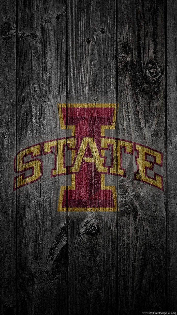 Iowa State University Cyclones On Wood Wallpaper