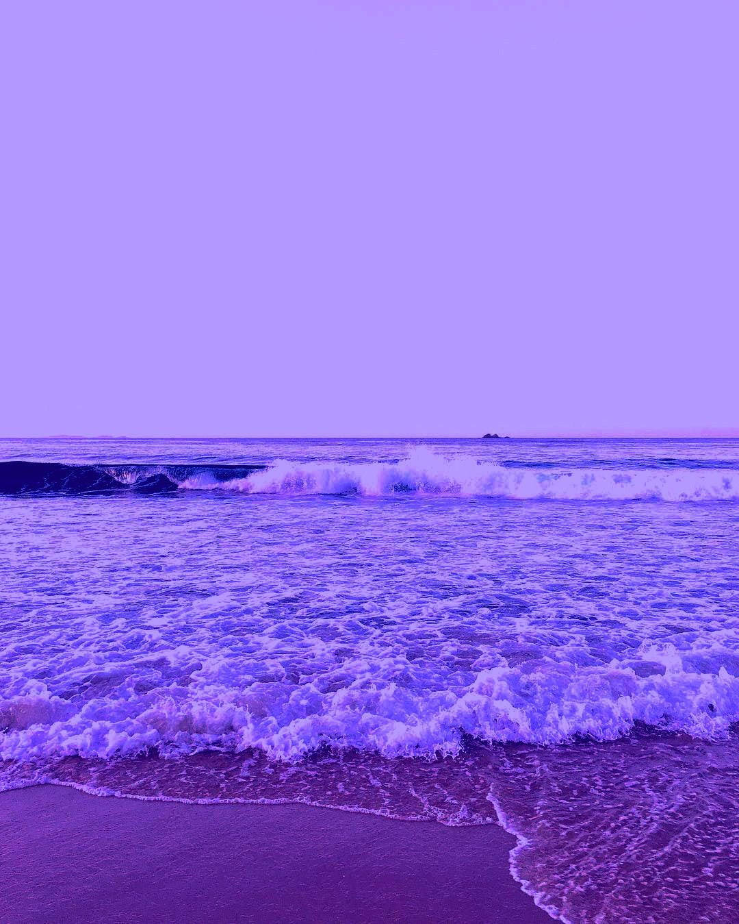 Iphone 7 Beach Purple Wallpaper