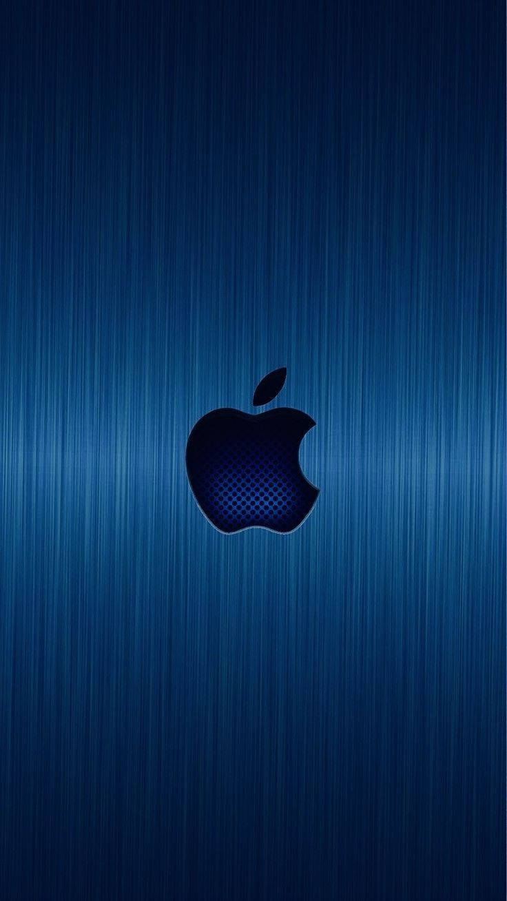 Iphone Apple Blue Metallic Wallpaper